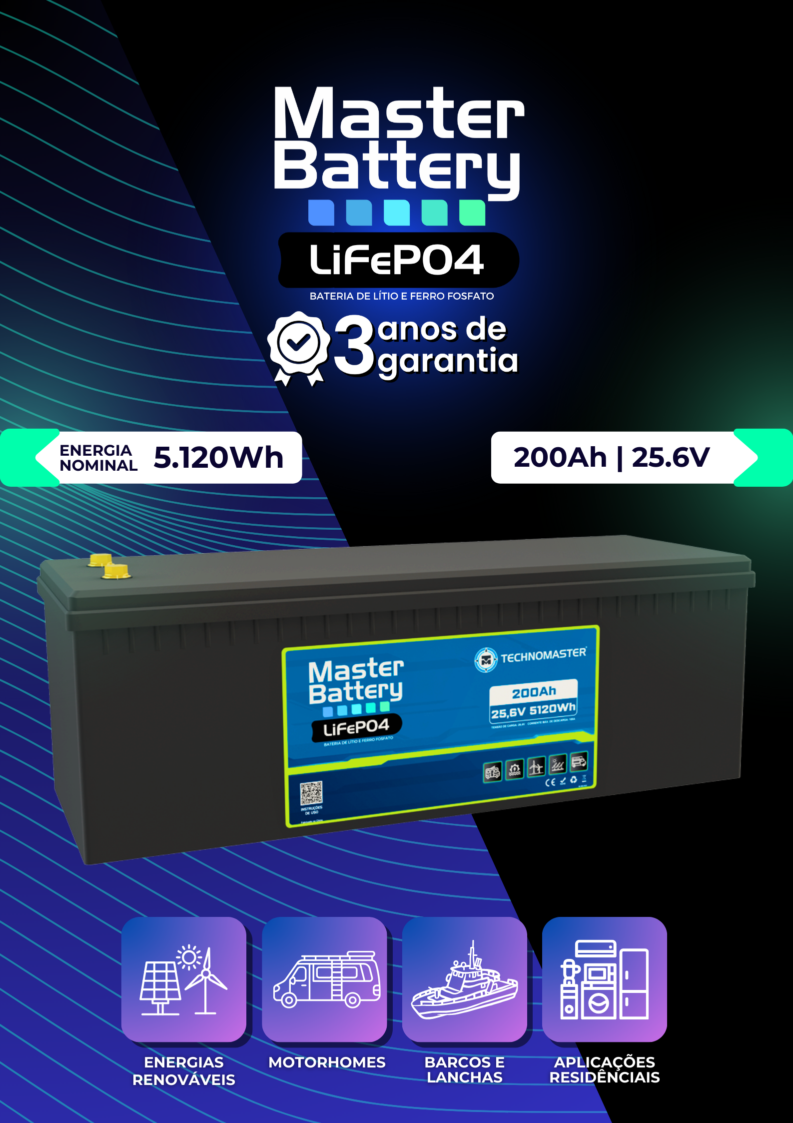 MASTER BATTERY LiFePO4 – 200Ah | 24V