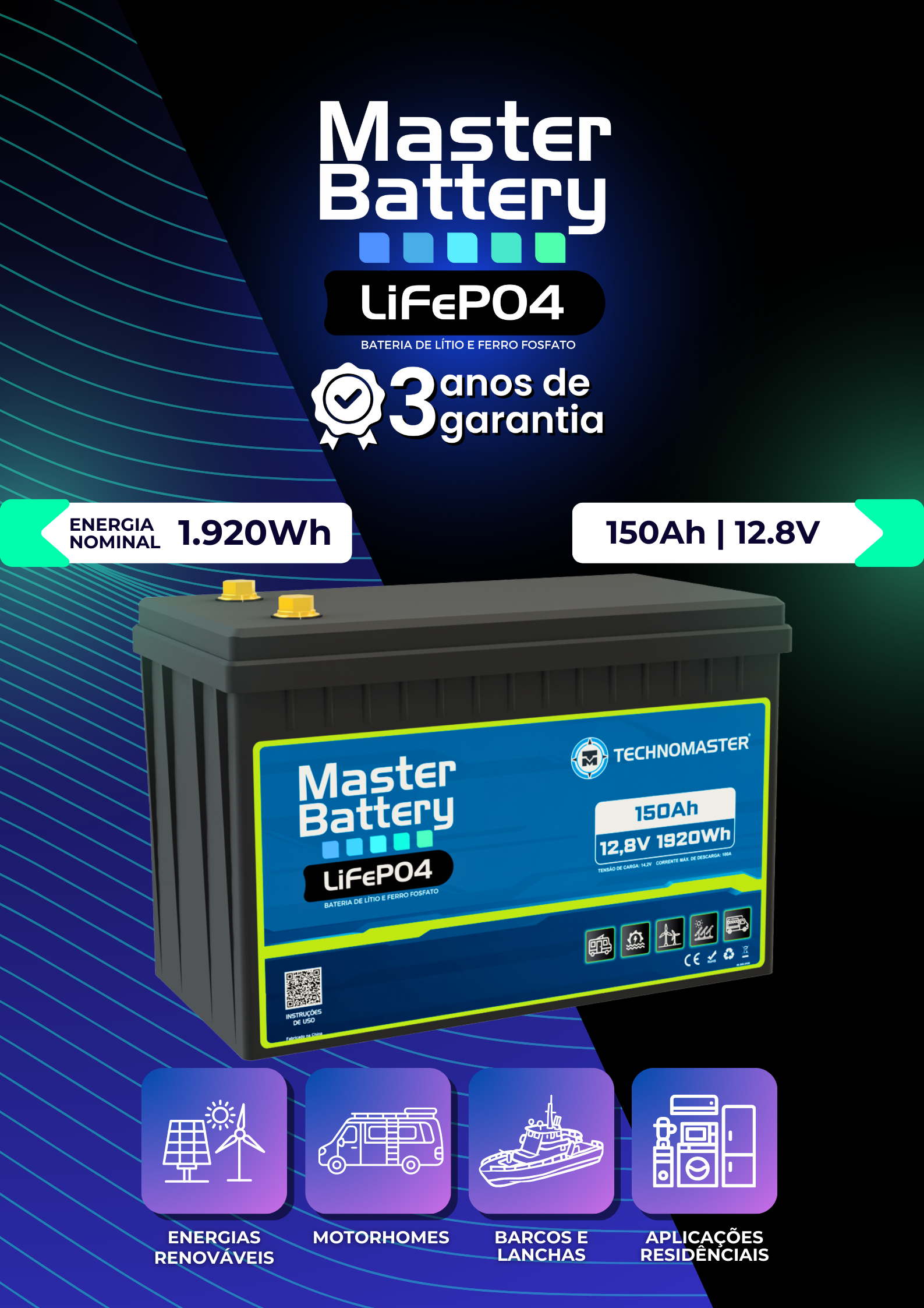 MASTER BATTERY LiFePO4 - 150Ah 12V